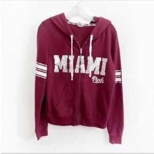 PINK Victoria's Secret hoodie burgundy full zip
Miami metallic silver